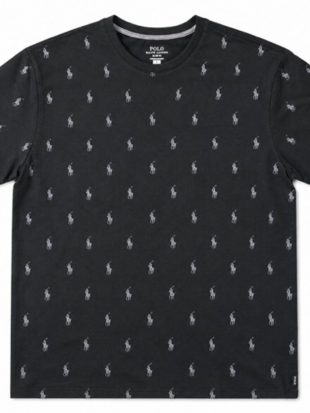 NWT Polo Ralph Lauren Black Allover Pony Logo T Shirt Men’s Size XL